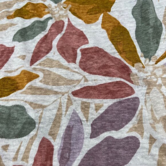 Nicole Miller Floral Print 100% Linen Sleeveless Top Multicolor Women's Size Med - Picture 2 of 6